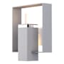 Hubbardton Forge Shadow Box 12" Tall Outdoor Wall Sconce Coastal Burnished Steel / Coastal White / Clear