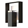 Hubbardton Forge Shadow Box 12" Tall Outdoor Wall Sconce Coastal Oil Rubbed Bronze / Coastal White / Clear