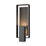 Hubbardton Forge Shadow Box 2 Light 22" Tall Outdoor Wall Sconce Coastal Natural Iron / Coast Natural Iron / Clear