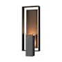 Hubbardton Forge Shadow Box 2 Light 22" Tall Outdoor Wall Sconce Coastal Natural Iron / Coastal Bronze / Clear