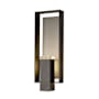 Hubbardton Forge Shadow Box 2 Light 22" Tall Outdoor Wall Sconce Coastal Black / Coastal Burnished Steel / Clear