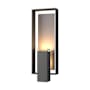 Hubbardton Forge Shadow Box 2 Light 22" Tall Outdoor Wall Sconce Coast Natural Iron / Coast Burnished Steel / Clear