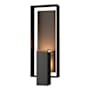 Hubbardton Forge Shadow Box 2 Light 22" Tall Outdoor Wall Sconce Coast Oil Rubbed Bronze / Coast Dark Smoke / Clear