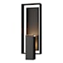 Hubbardton Forge Shadow Box 2 Light 22" Tall Outdoor Wall Sconce Coast Oil Rubbed Bronze / Coast Oil Rubbed Bronze