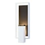 Hubbardton Forge Shadow Box 2 Light 22" Tall Outdoor Wall Sconce Coastal White / Coastal Black / Clear Glass