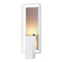 Hubbardton Forge Shadow Box 2 Light 22" Tall Outdoor Wall Sconce Coastal White / Coastal Burnished Steel / Clear