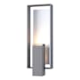 Hubbardton Forge Shadow Box 2 Light 22" Tall Outdoor Wall Sconce Coastal Burnished Steel / Coastal White / Clear