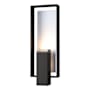 Hubbardton Forge Shadow Box 2 Light 22" Tall Outdoor Wall Sconce Coastal Oil Rubbed Bronze / Coastal White / Clear