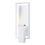 Hubbardton Forge Shadow Box 2 Light 22" Tall Outdoor Wall Sconce Coastal White / Clear Glass