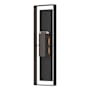 Hubbardton Forge Shadow Box 2 Light 45" Tall Outdoor Wall Sconce Coastal Oil Rubbed Bronze / Coastal Black / Clear