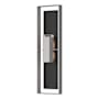 Hubbardton Forge Shadow Box 2 Light 45" Tall Outdoor Wall Sconce Coastal Burnished Steel / Coastal Black / Clear