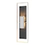 Hubbardton Forge Shadow Box 2 Light 45" Tall Outdoor Wall Sconce Coastal White / Slate / Clear
