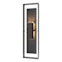 Hubbardton Forge Shadow Box 2 Light 45" Tall Outdoor Wall Sconce Coastal Oil Rubbed Bronze / Slate / Clear