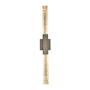 Hubbardton Forge Refraction 2 Light 36" Tall LED Outdoor Wall Sconce Coastal Dark Smoke / Clear