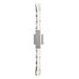 Hubbardton Forge Refraction 2 Light 36" Tall LED Outdoor Wall Sconce Coastal Burnished Steel / Clear