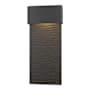 Hubbardton Forge Stratum 22" Tall LED Outdoor Wall Sconce Coastal Black / Coastal Black