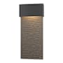 Hubbardton Forge Stratum 22" Tall LED Outdoor Wall Sconce Coastal Black / Coastal Natural Iron