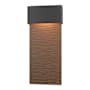 Hubbardton Forge Stratum 22" Tall LED Outdoor Wall Sconce Coastal Black / Coastal Bronze