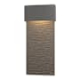 Hubbardton Forge Stratum 22" Tall LED Outdoor Wall Sconce Coastal Natural Iron / Natural Iron