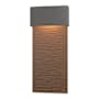 Hubbardton Forge Stratum 22" Tall LED Outdoor Wall Sconce Coastal Natural Iron / Coastal Bronze