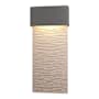 Hubbardton Forge Stratum 22" Tall LED Outdoor Wall Sconce Coastal Natural Iron / Coastal Burnished Steel