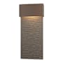 Hubbardton Forge Stratum 22" Tall LED Outdoor Wall Sconce Coastal Bronze / Natural Iron
