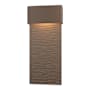 Hubbardton Forge Stratum 22" Tall LED Outdoor Wall Sconce Coastal Bronze / Dark Smoke