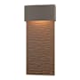Hubbardton Forge Stratum 22" Tall LED Outdoor Wall Sconce Coastal Dark Smoke / Coastal Bronze