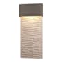 Hubbardton Forge Stratum 22" Tall LED Outdoor Wall Sconce Coastal Dark Smoke / Coastal Burnished Steel