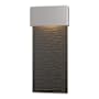 Hubbardton Forge Stratum 22" Tall LED Outdoor Wall Sconce Coastal Burnished Steel / Coastal Black