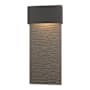 Hubbardton Forge Stratum 22" Tall LED Outdoor Wall Sconce Coastal Oil Rubbed Bronze / Coastal Natural Iron