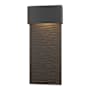 Hubbardton Forge Stratum 22" Tall LED Outdoor Wall Sconce Coastal Black / Coastal Oil Rubbed Bronze