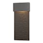 Hubbardton Forge Stratum 22" Tall LED Outdoor Wall Sconce Coastal Natural Iron / Coastal Oil Rubbed Bronze