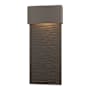Hubbardton Forge Stratum 22" Tall LED Outdoor Wall Sconce Coastal Dark Smoke / Coastal Oil Rubbed Bronze