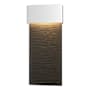 Hubbardton Forge Stratum 22" Tall LED Outdoor Wall Sconce Coastal White / Coastal Black