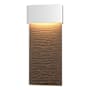 Hubbardton Forge Stratum 22" Tall LED Outdoor Wall Sconce Coastal White / Coastal Dark Smoke