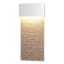 Hubbardton Forge Stratum 22" Tall LED Outdoor Wall Sconce Coastal White / Coastal Burnished Steel