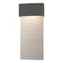 Hubbardton Forge Stratum 22" Tall LED Outdoor Wall Sconce Coastal Natural Iron / Coastal White
