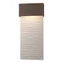 Hubbardton Forge Stratum 22" Tall LED Outdoor Wall Sconce Coastal Bronze / Coastal White