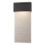 Hubbardton Forge Stratum 22" Tall LED Outdoor Wall Sconce Coastal Oil Rubbed Bronze / Coastal White