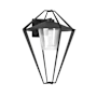 Hubbardton Forge Stellar 24" Tall Outdoor Wall Sconce Coastal Black / Clear