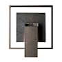 Hubbardton Forge Shadow Box 9" Tall Outdoor Wall Sconce Coastal Oil Rubbed Bronze / Slate / Clear Glass