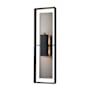Hubbardton Forge Shadow Box 2 Light 34" Tall Outdoor Wall Sconce Coastal Black / Coastal Burnished Steel / Clear