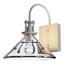 Hubbardton Forge Henry 11" Tall Outdoor Wall Sconce Coastal Burnished Steel / Clear