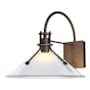 Hubbardton Forge Henry 13" Tall Outdoor Wall Sconce Coastal Natural Iron / Frosted