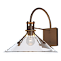 Hubbardton Forge Henry 13" Tall Outdoor Wall Sconce Coastal Bronze / Clear