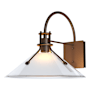 Hubbardton Forge Henry 13" Tall Outdoor Wall Sconce Coastal Bronze / Frosted