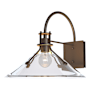 Hubbardton Forge Henry 13" Tall Outdoor Wall Sconce Coastal Dark Smoke / Clear