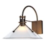 Hubbardton Forge Henry 13" Tall Outdoor Wall Sconce Coastal Dark Smoke / Frosted