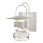 Hubbardton Forge Mason 10" Tall Outdoor Wall Sconce Coastal White / Clear